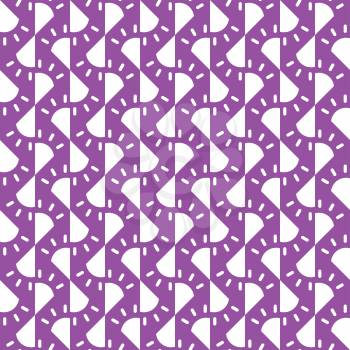 Vector seamless pattern texture background with geometric shapes, colored in violet and white colors.