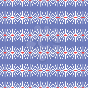 Vector seamless pattern texture background with geometric shapes, colored in blue, red and white colors.