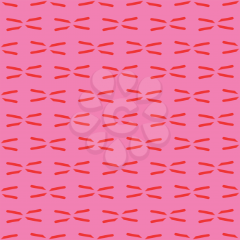 Vector seamless pattern texture background with geometric shapes, colored in pink and red colors.