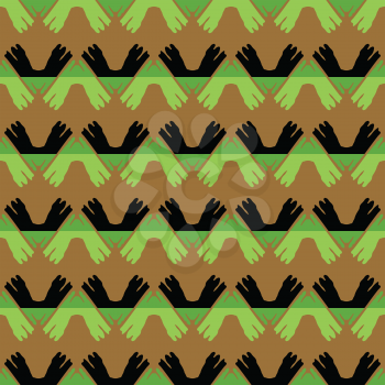 Vector seamless pattern texture background with geometric shapes, colored in brown, green and black colors.