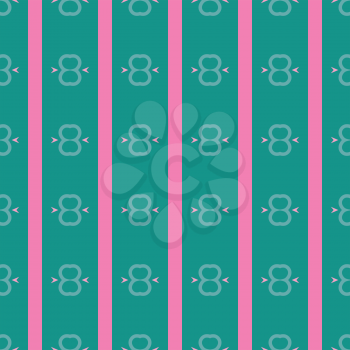 Vector seamless pattern texture background with geometric shapes, colored in green, blue and pink colors.