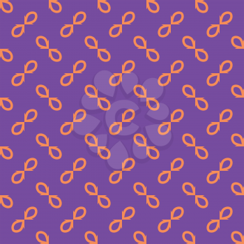 Vector seamless pattern texture background with geometric shapes, colored in purple and orange colors.