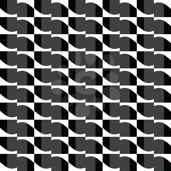 Vector seamless pattern texture background with geometric shapes, colored in black, dark grey and white colors.