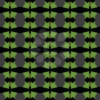 Vector seamless pattern texture background with geometric shapes, colored in green, grey and black colors.