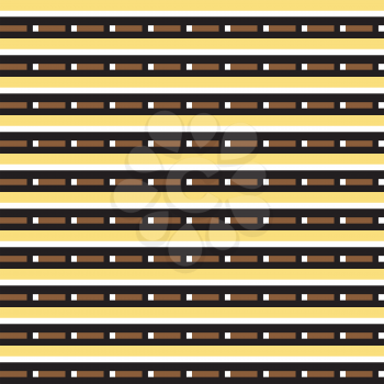 Vector seamless pattern texture background with geometric shapes, colored in yellow, brown, black and white colors.
