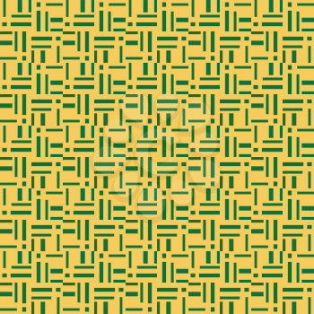 Vector seamless pattern texture background with geometric shapes, colored in yellow and green colors.
