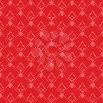 Vector seamless pattern texture background with geometric shapes, colored in red and pink colors.