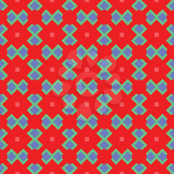 Vector seamless pattern texture background with geometric shapes, colored in red, green and blue colors.