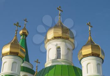 Royalty Free Photo of the Domes of a Temple