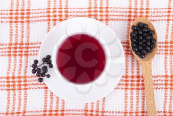 Tea made from berries of black elderberry.