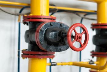 Control valve supplying gas to the industrial boiler.