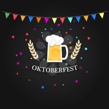 Oktoberfest beer festival. Vector illustration .