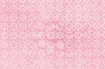Flower Design. Pattern With Pink Background