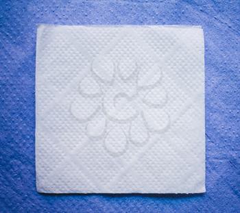 White Paper Texture For Artwork On Blue Paper Background