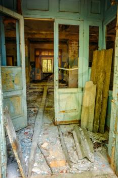 Abandoned House Interior In Chernobyl. School Of Pripyat. Chornobyl Disasters
