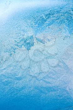 Ice background, natural blue frosty pattern