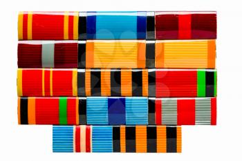 Collection Of Russian (Soviet) Medal Ribbons For Participation In The Second World War