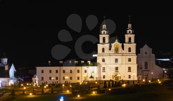 The Cathedral Of Holy Spirit In Minsk - The Main Orthodox Church Of Belarus (Minsk) In Night