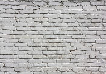 Old White Brick Wall Close Up Background.