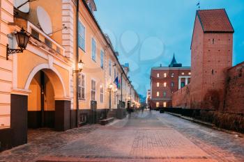 Riga, Latvia.  Facades Of Old Famous Jacob's Barracks On Torna Street. The Barracks Were Built In 18th Century At Base Of The City Fortifications