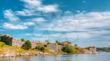 Historic Suomenlinna, Sveaborg Maritime Fortress In Helsinki, Finland. Sunny Day With Blue Sky. Unesco World Heritage Site