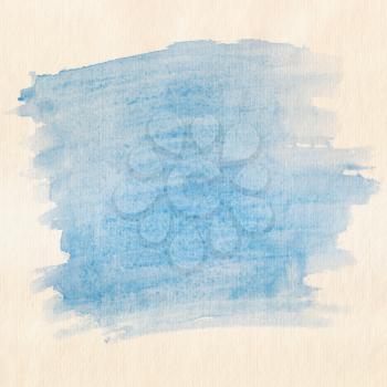 Abstract Stained Blue Watercolor Paper Background Texture