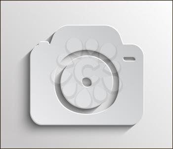 App icon metal camera with shadow
