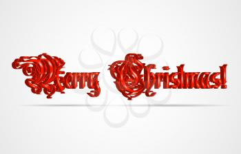 Christmas background with text. Vector illustration.