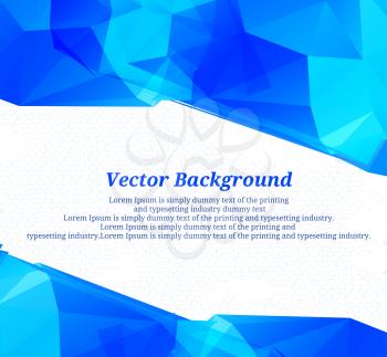 Vector background blue color triangular