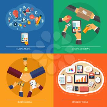  Icons for web design, seo, social media, online shopping, business idea, business tools