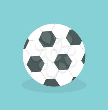 Soccer ball icon in classic style