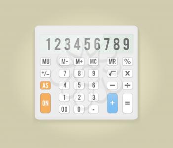 Calculator icon. Business concept with mathematics symbols