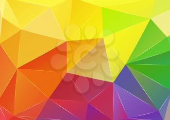 Triangle background. Pattern of geometric shapes. Multicolor mosaic banner with place for your text. Abstract background