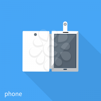 Smartphone business concept icon of flat design