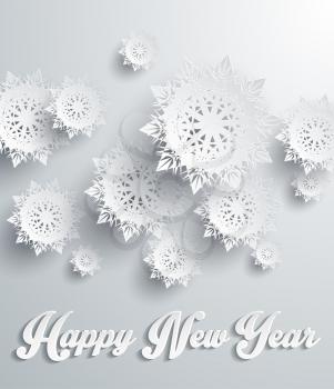 Snowflakes background for winter and New Year, christmas theme. Snow, christmas, snowflake background, snowflake winter. 3D paper snowflakes. Happy New Year. Silver snowflake. Snowflakes shadow