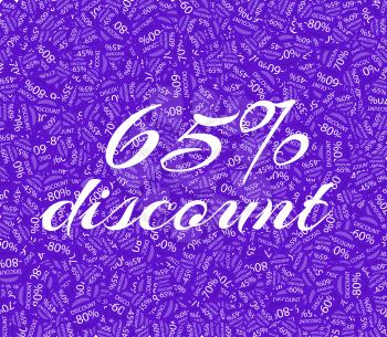 Sale labels background, end-of-season sale, discount tags percent text. Best discounts background with percent discount pattern. Sale background. Sale banner. Percent with numbers 65