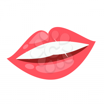 Smile with white tooth design flat. Dental and smile, teeth white,  healthy dental, beauty and care smile, health and clean tooth, whitening human smile, perfect toothy, smile white tooth illustration