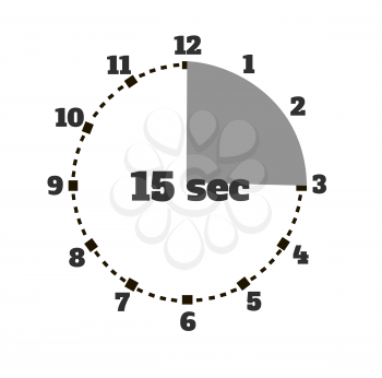 Set of time second stopwatch design flat. Clock and stopwatch icon, time and stopwatch hand, watch and stopwatch minute, second time, timer instrument, equipment stopwatch illustration
