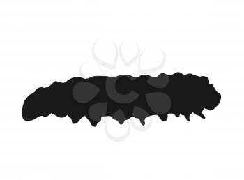 Agriculture pest caterpillar icon. Macro of caterpillars isolated on white. Polyxena caterpillar vector illustration