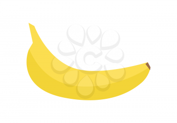 Banana vector in flat style design. Fruit illustration for conceptual banners, icons, mobile app pictogram, infographic, and logotype element. Isolated on white background.     