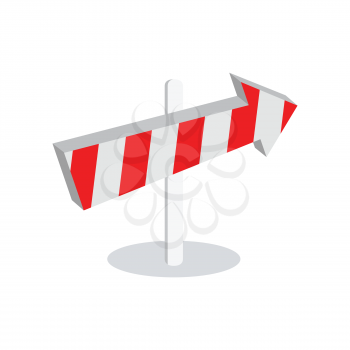 Direction arrow icon isolated on white background. New level at something. Going in the following stage at achieving something new. Choosing the right way. Moving forward. Vector illustration
