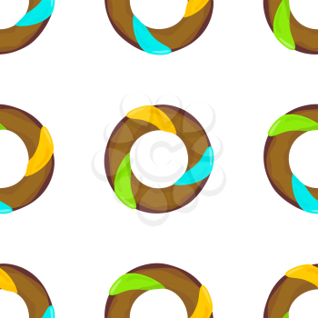 Donut seamless background texture pattern. Cute donuts with glazing. Seamless pattern. Delicious donut glazed. Donut pattern. Vector donuts pattern. Chocolate donuts. Isolated donuts seamless pattern
