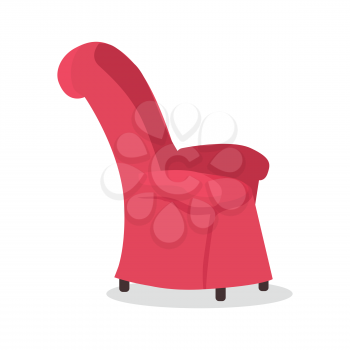 Dads favourite arm chair. Fathers place in the house. Piece of furniture. Role model, greatest mentor. Part of series of fathers day celebration banners. Honoring dads. Fatherhood concept. Vector