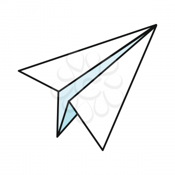 Paper plane icon. Paper airplane icon. Paper aircraft. Business design element. Design element, sign, symbol, icon in flat. Isolated object on white background. Vector illustration.