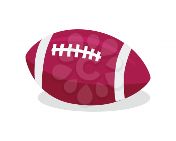 Red soccer ball. American football. Sport team game. American football sign. American football sign. Sportsman. High school competition. Football equipment. Playing sport. Leather pigskin. Vector