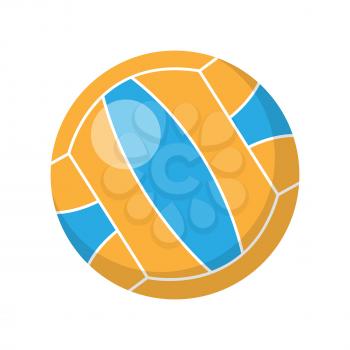 Volleyball ball vector. Flat style design. Sport equipment and inventory. Illustration for sport infographic, icons or web design. Summer entertainments. Beach games. Isolated on white background