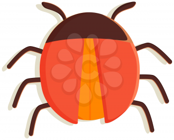 Computer bug flat vector icon. Sign for mobile concept and web design. Software virus simple logo illustration. Antivirus web protection and computer security concept. Error, bug or scam detected