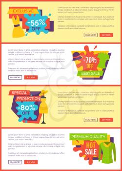 Exclusive 55 off, best sale 70 , special promotion premium quality hot sale set of web posters with summer mode collection of modern clothes vector