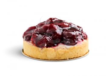 jam cake from berries is isolated on is white