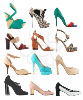 Collection of fashionable women's shoes